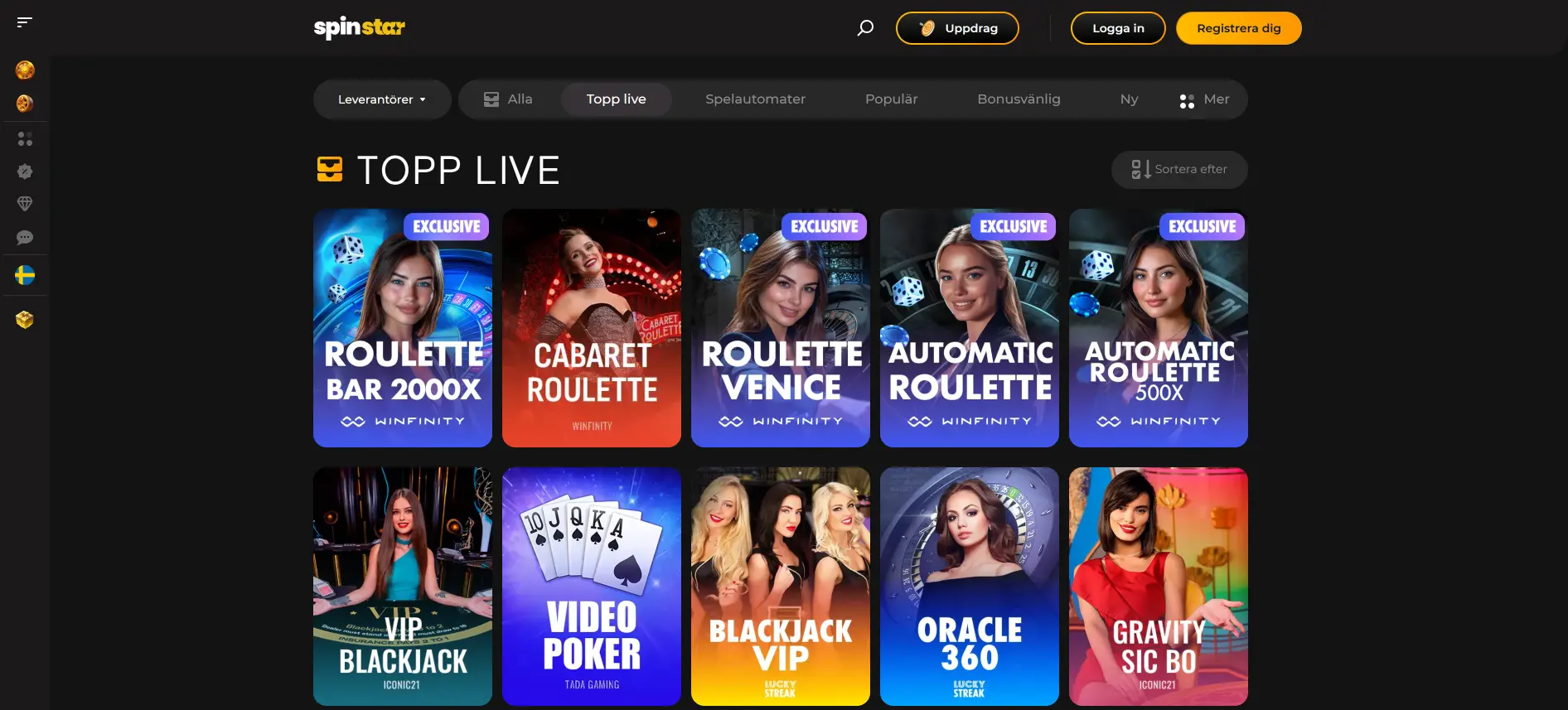 Spinstar live casino
