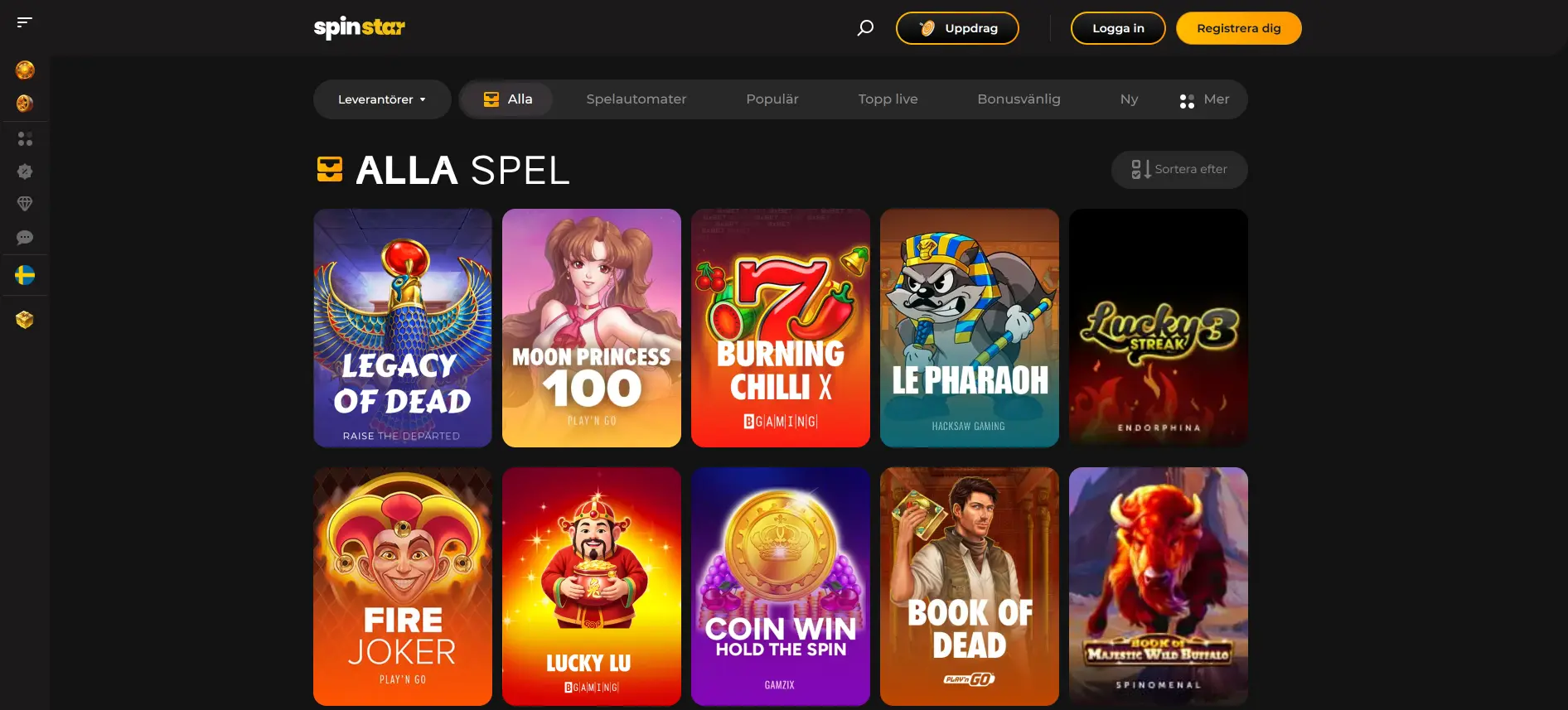 Spinstar Casino-spel