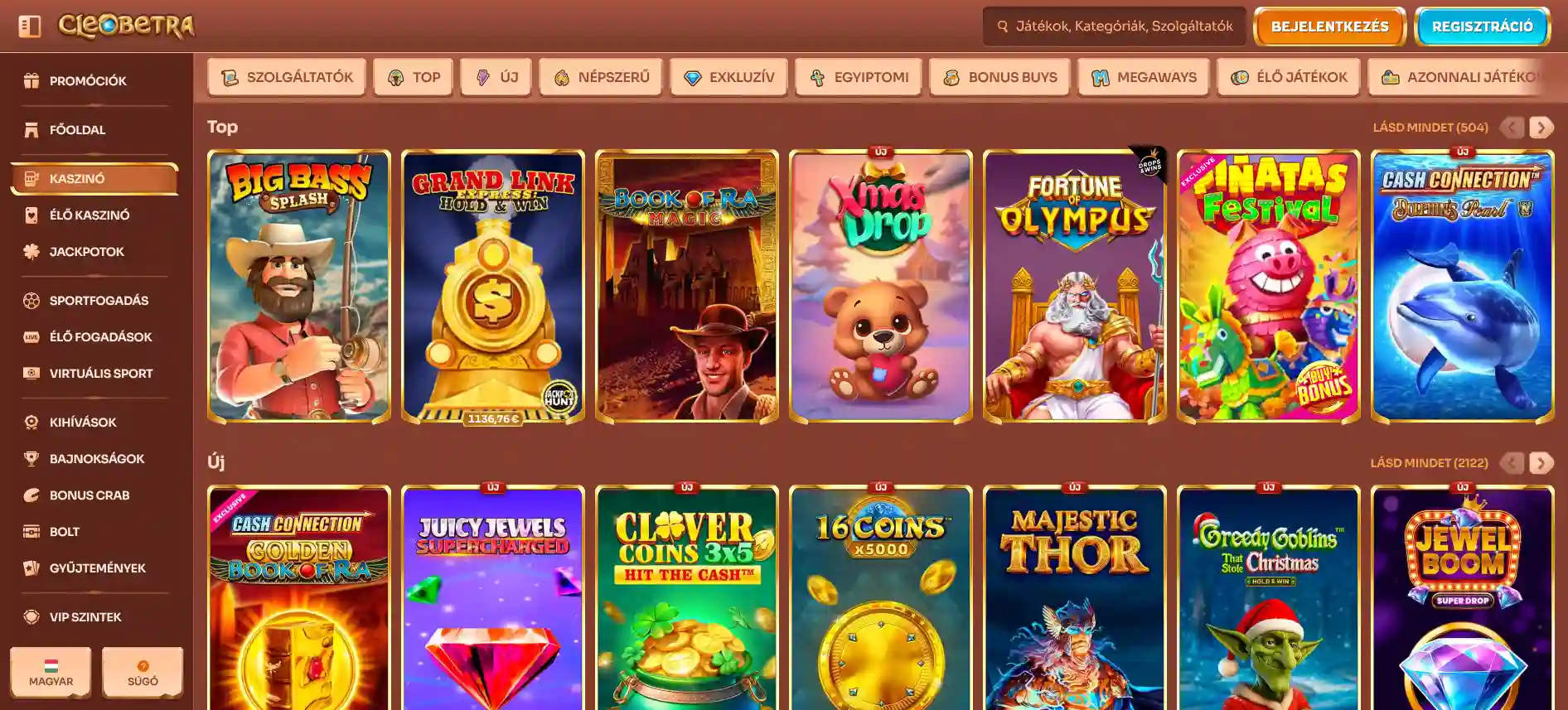 Cleobetra kaszinójátékok