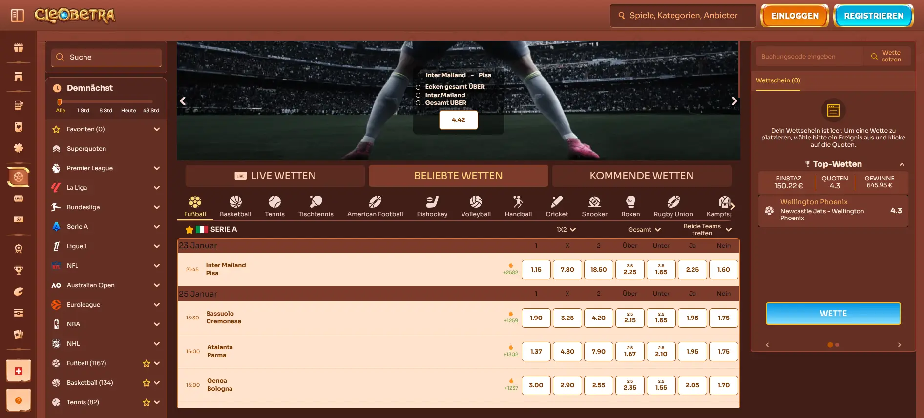 Cleobetra Sportwetten