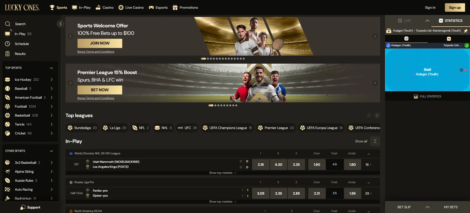 Lucky Ones sports betting