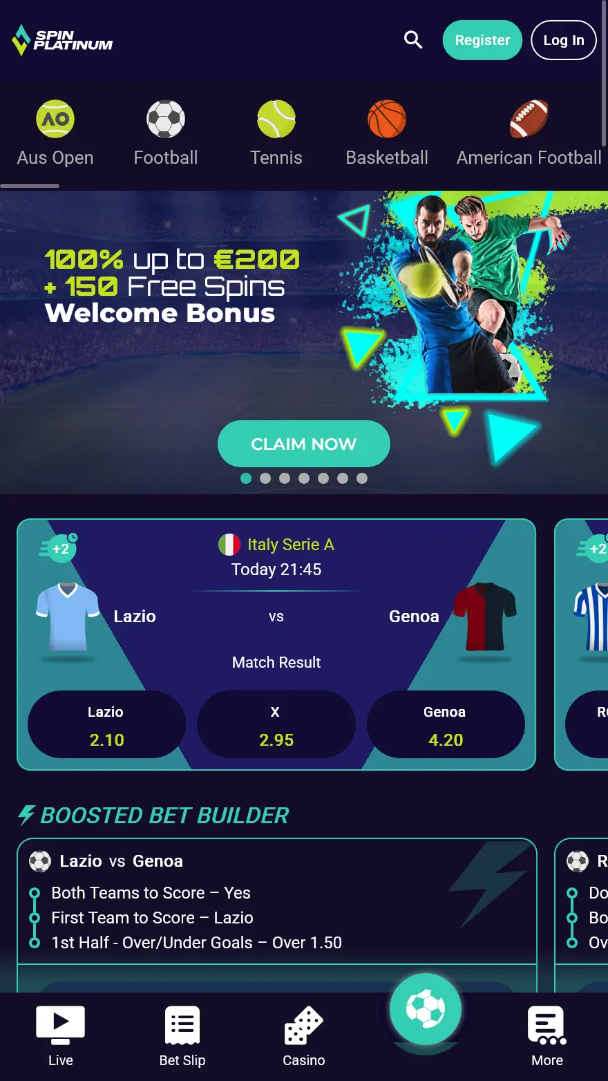 Spinplatinum spordiennustuse leht