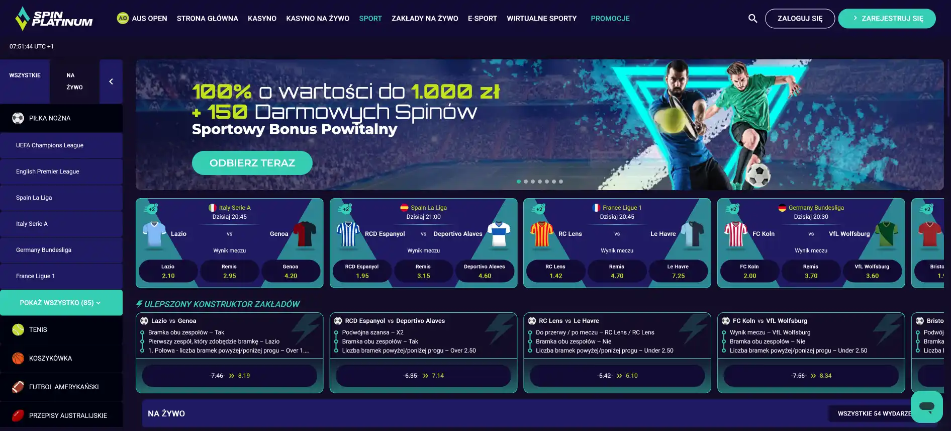 Spinplatinum zakłady sportowe