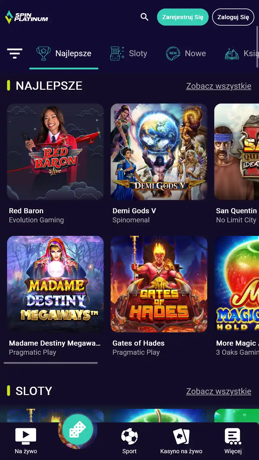 Spinplatinum страница игр