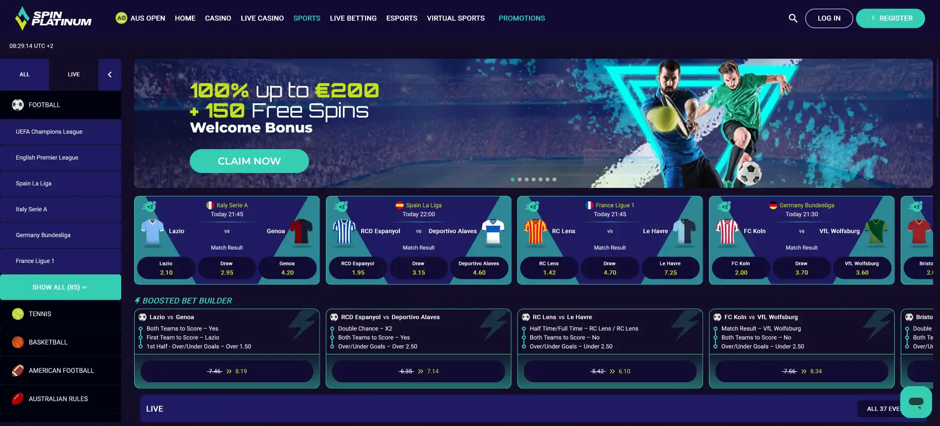 Spinplatinum sports betting