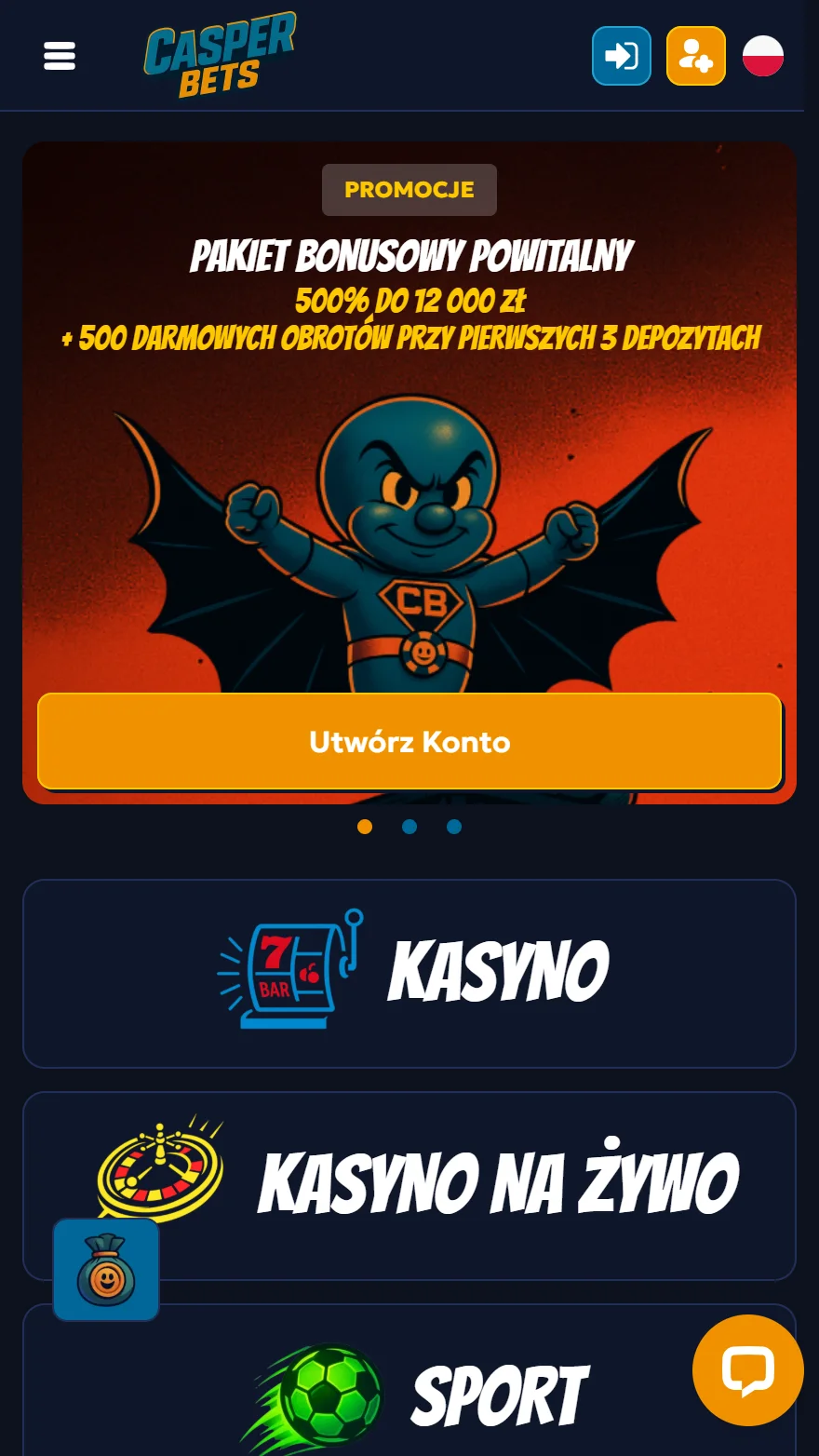 CasperBets strona główna