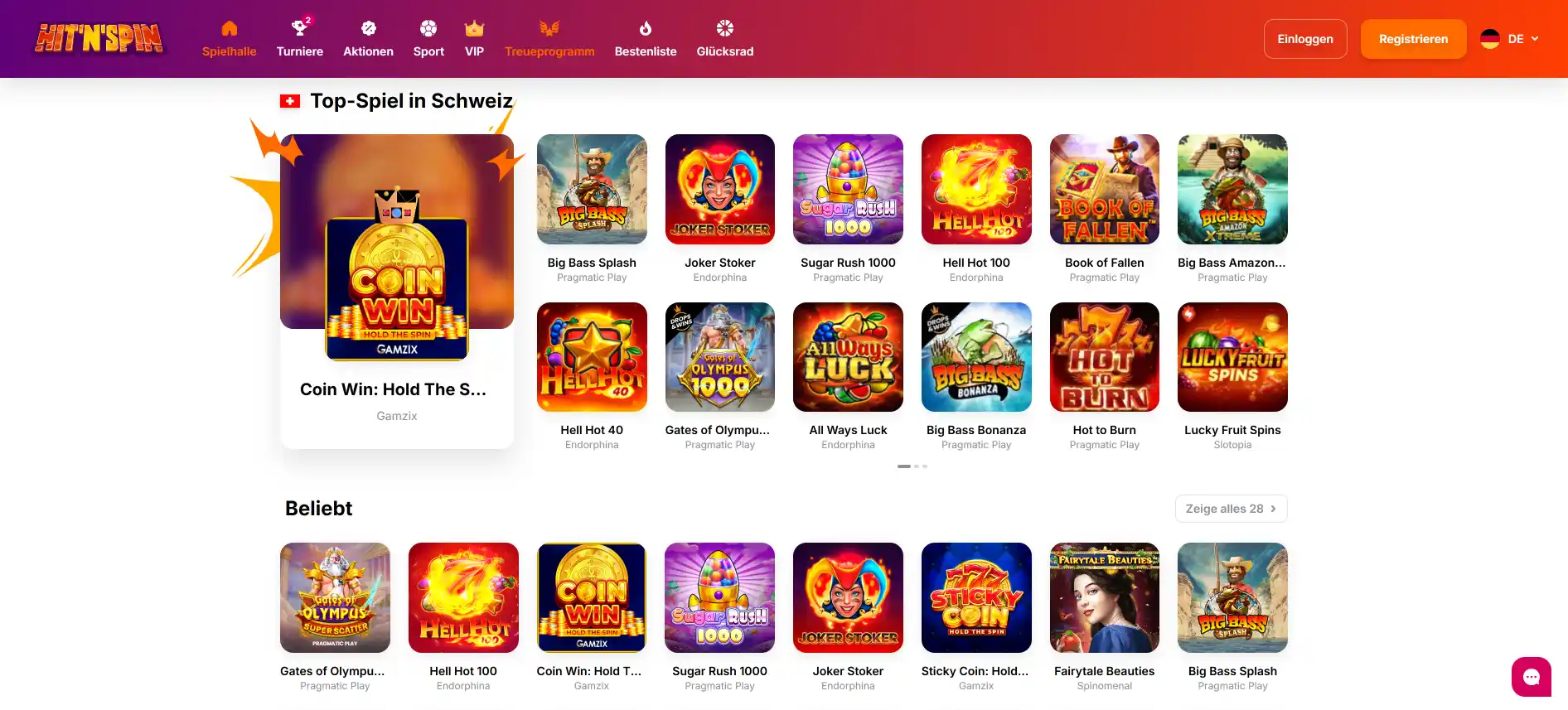 HitnSpin Casino-Spiele