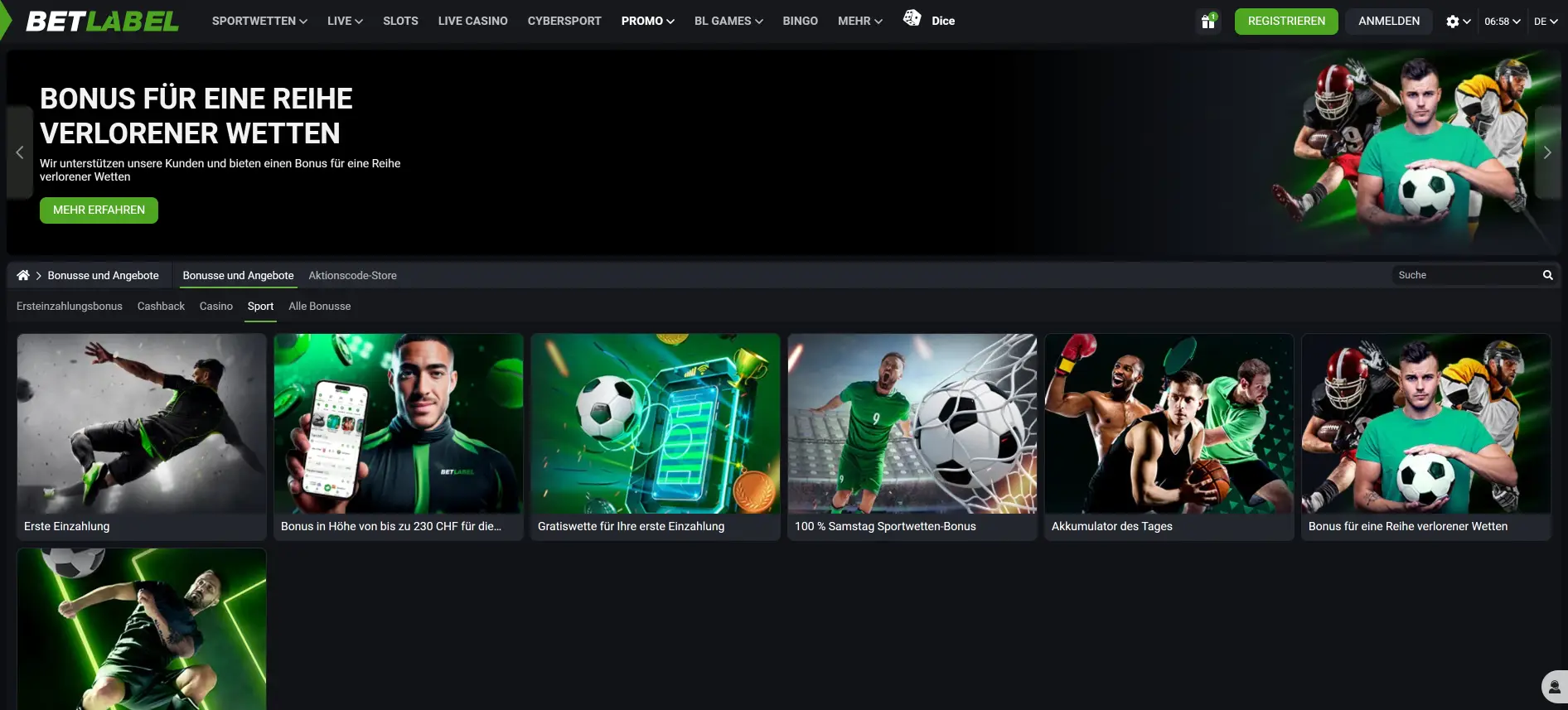 BetLabel Sportwetten-Boni