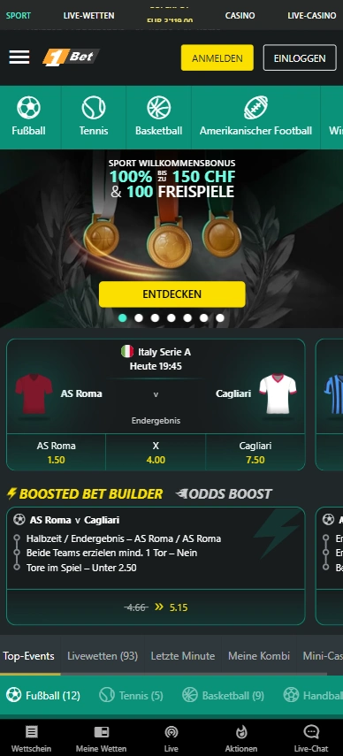 Wettenbieter 1Bet Mobile