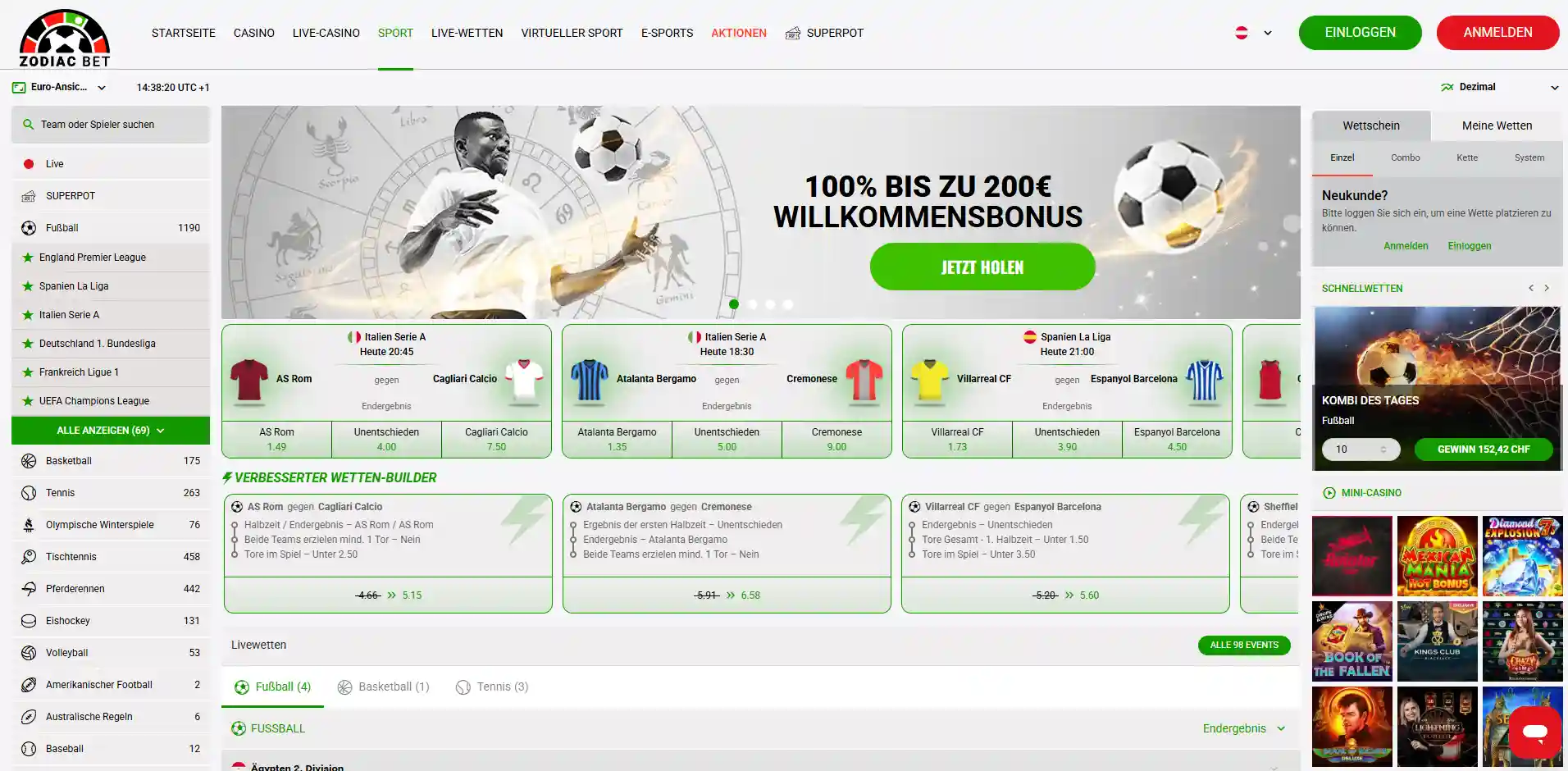 Sportwetten ZodiacBet