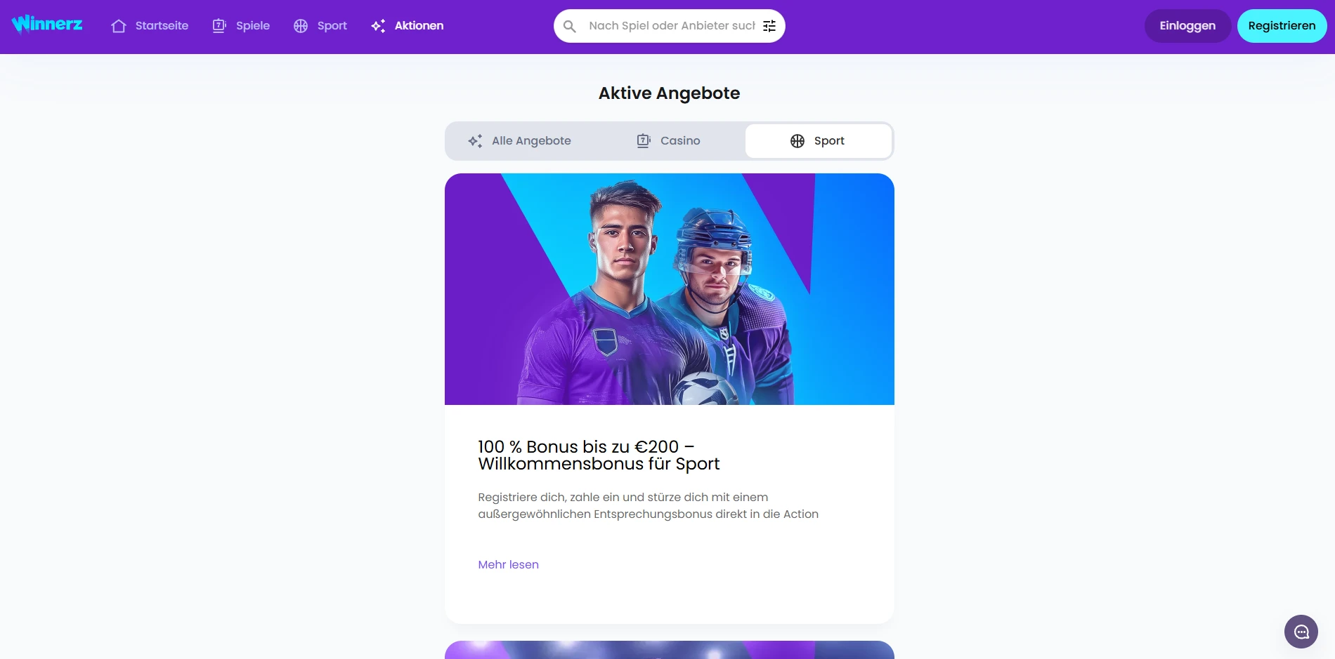 Sportwetten Boni Winnerz