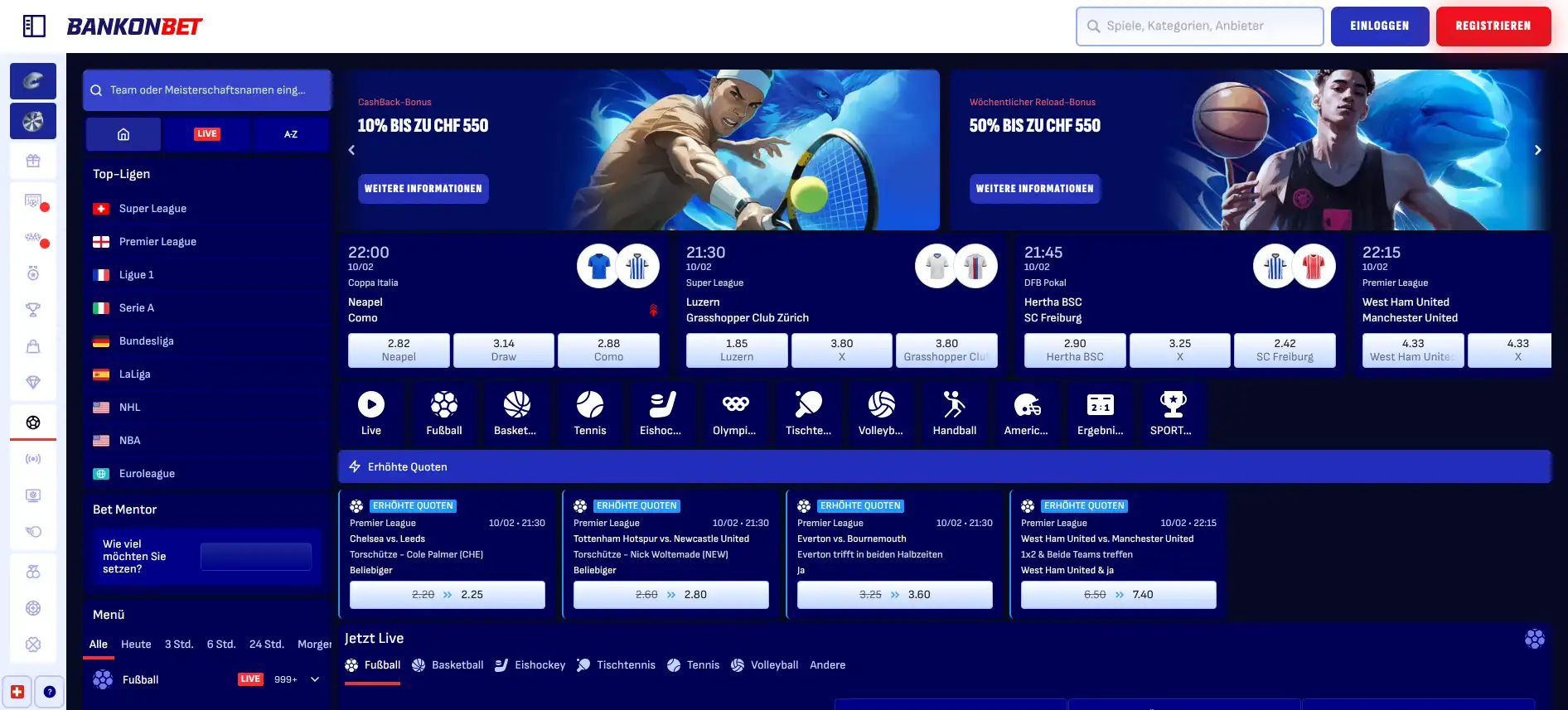 Bankonbet Sportwetten