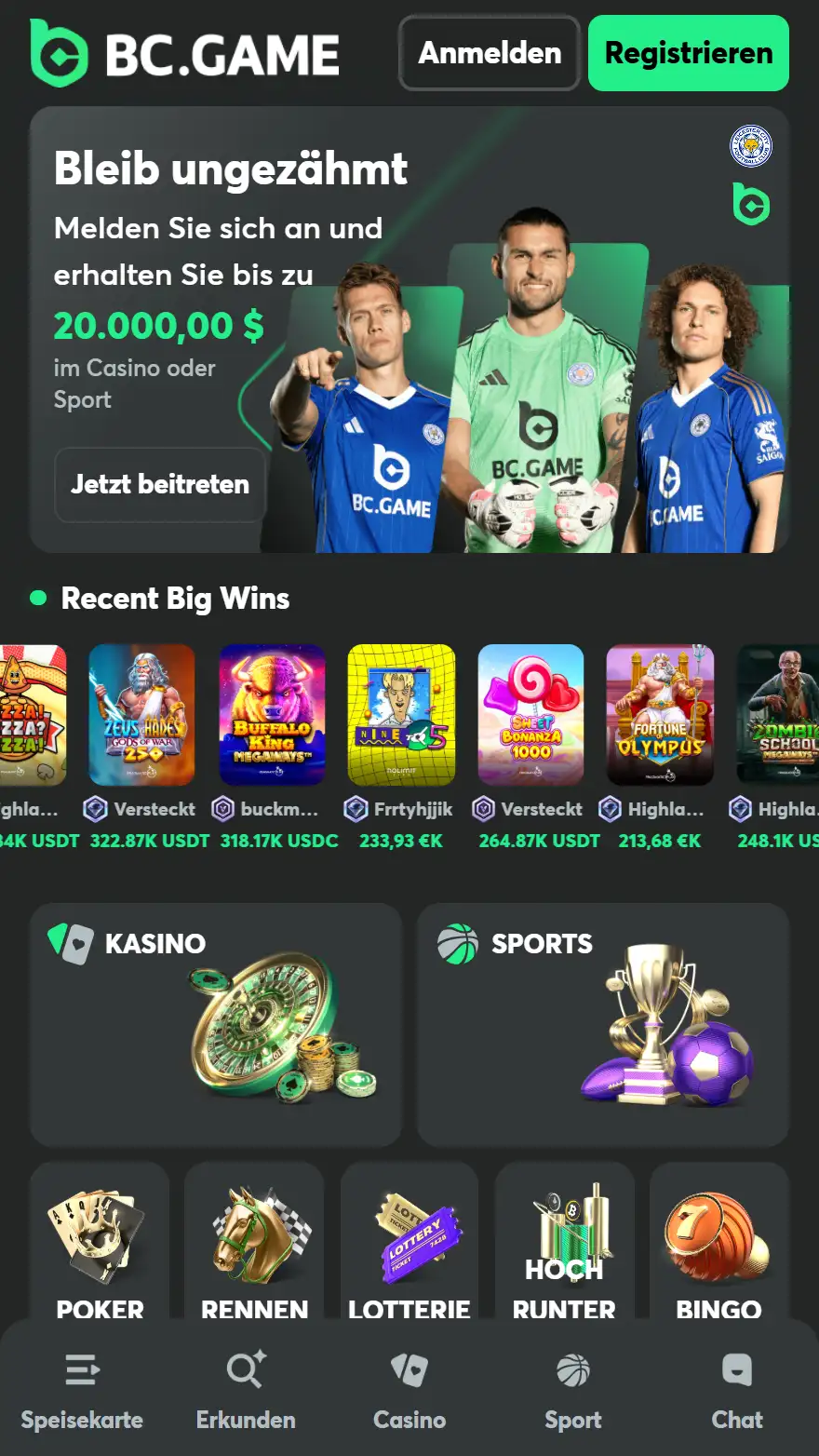 BC.Game Startseite