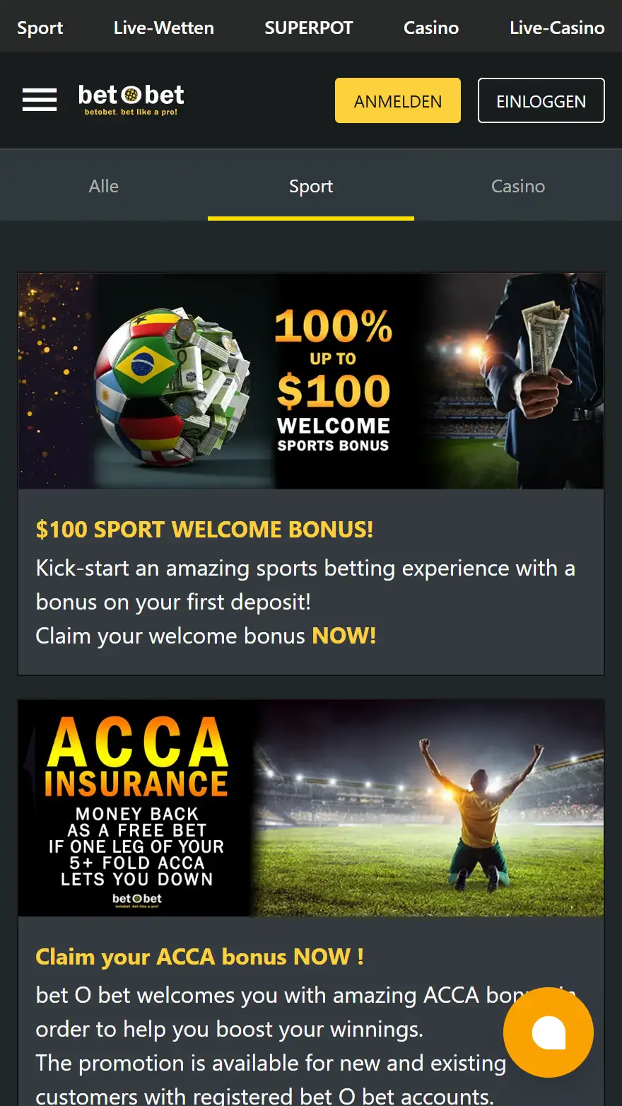 Betobet Sportwetten Boni