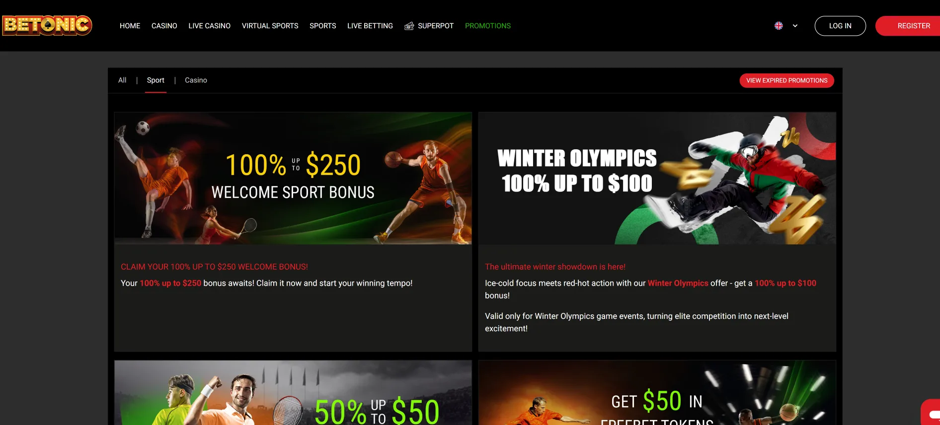 Betonic Sportwetten-Boni