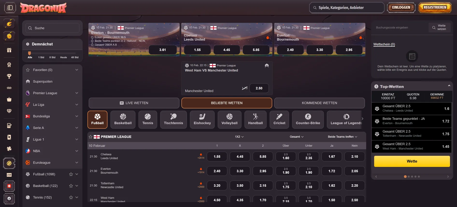 Dragonia Sportwetten