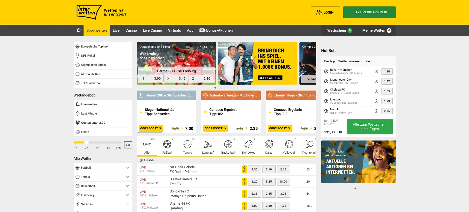 Interwetten Sportwetten