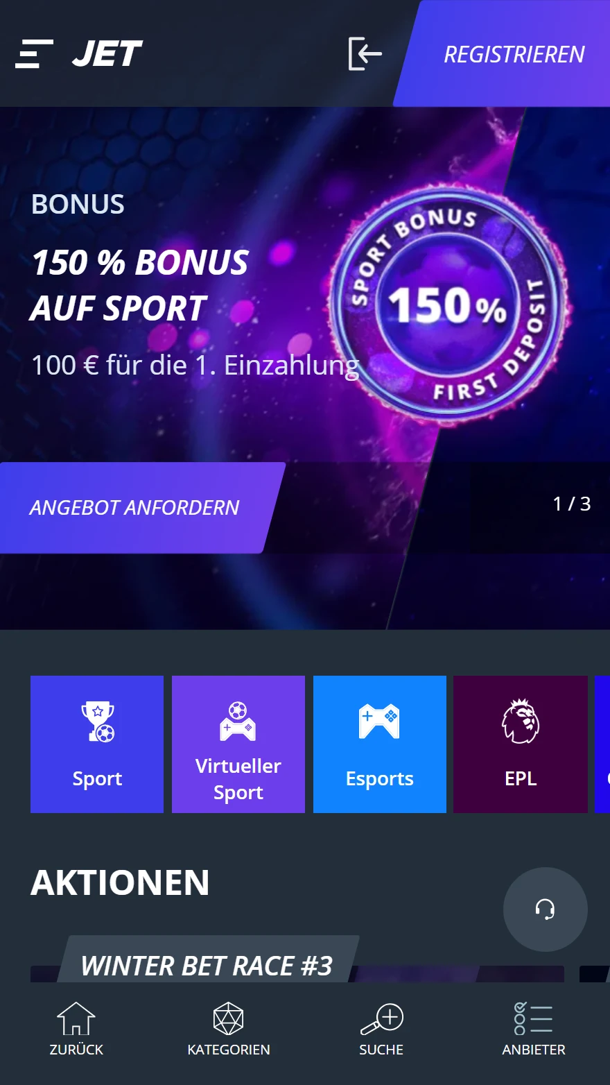 Jet Casino Startseite