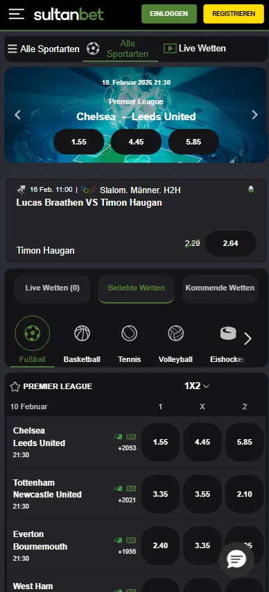 Sultanbet Sportwetten Mobile