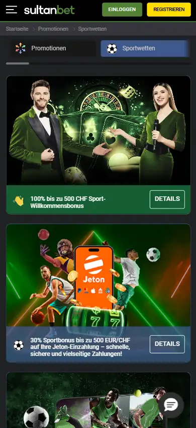 Sultanbet Sportwetten Promotionen Mobile