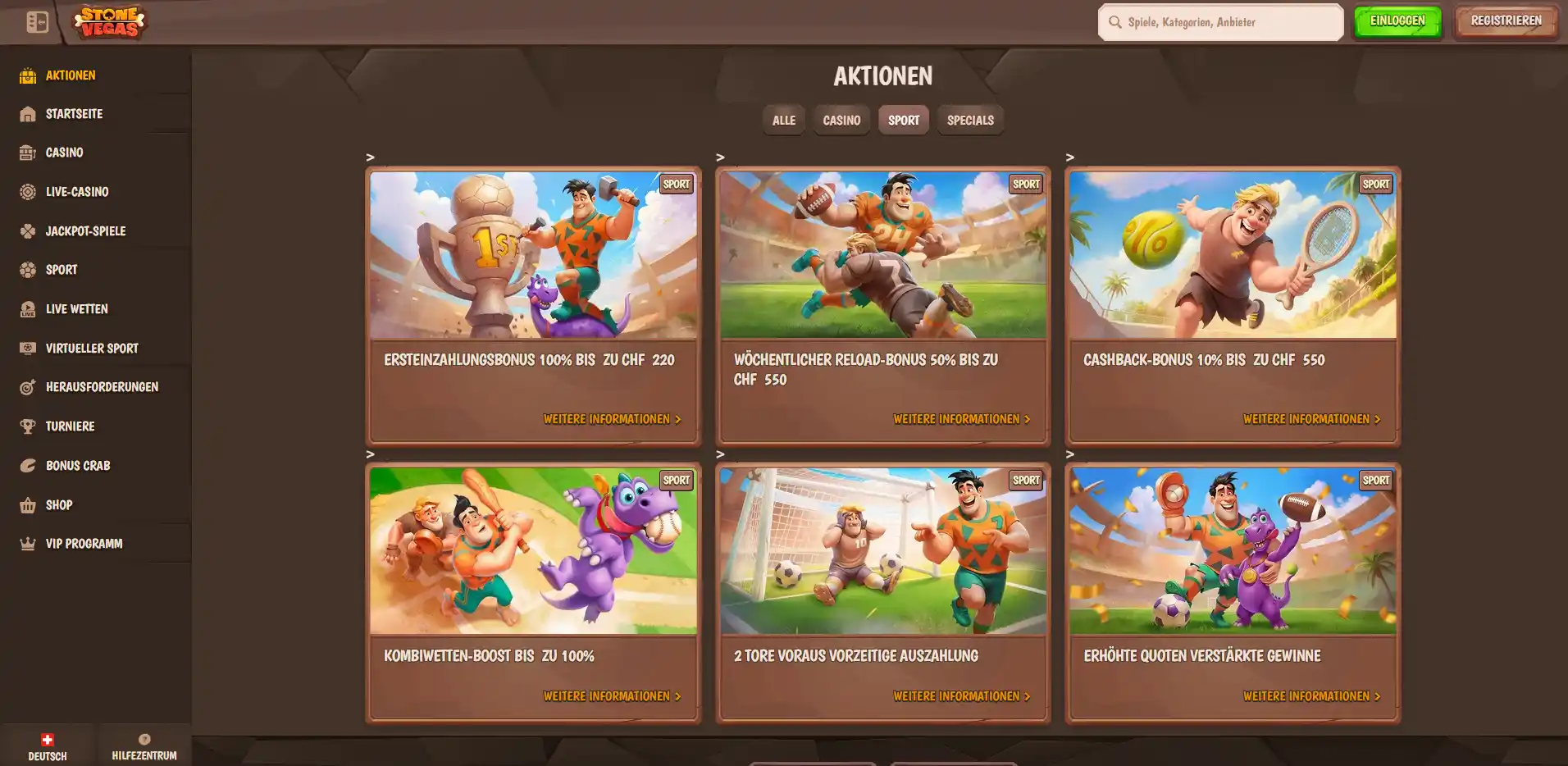 StoneVegas Sportwetten Boni