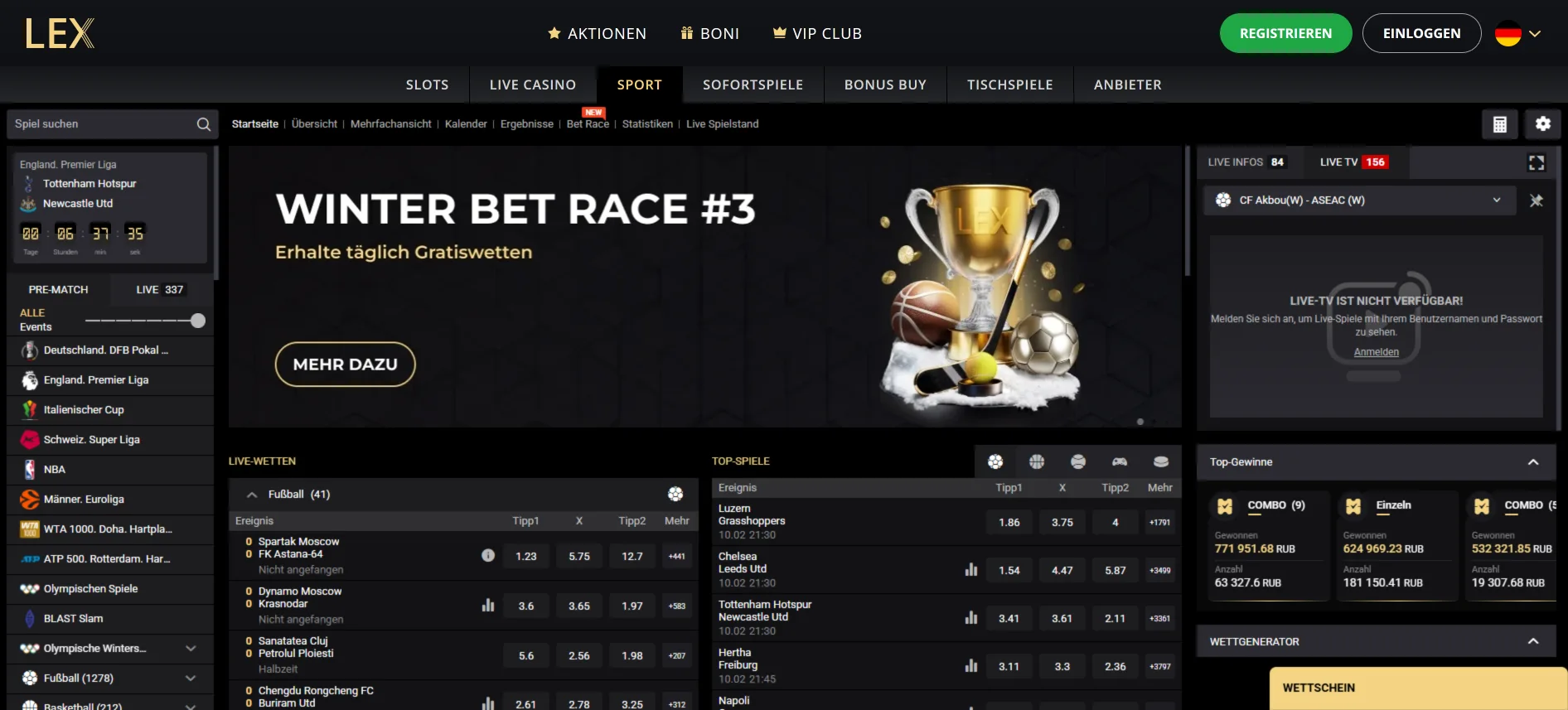 Lex Casino Sportwetten