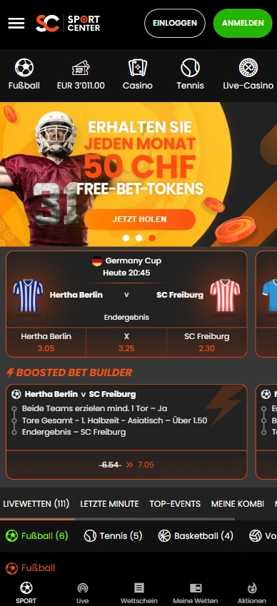 Sport Center Betting Sportwetten Mobile