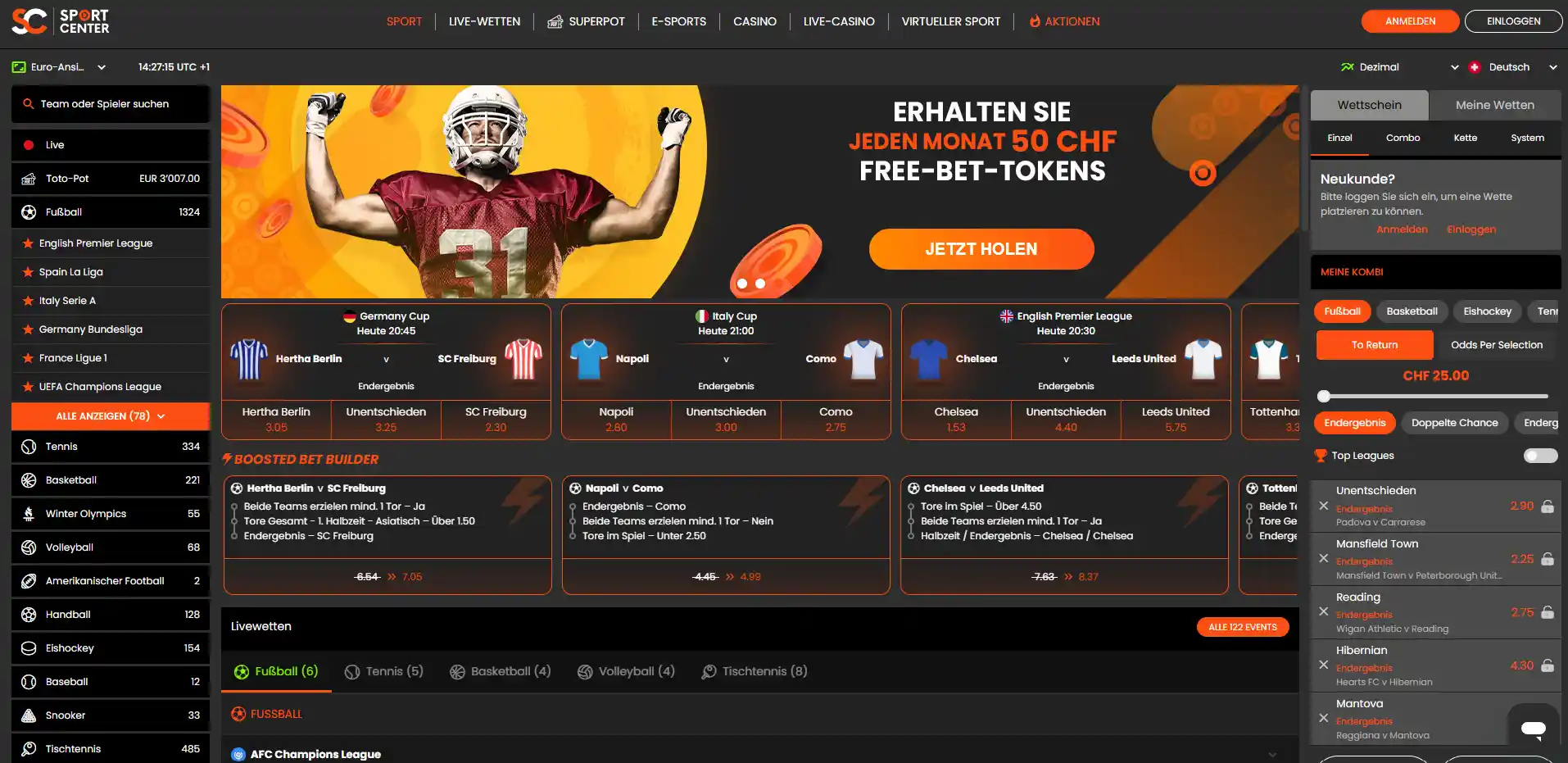 Sport Center Betting Sportwetten