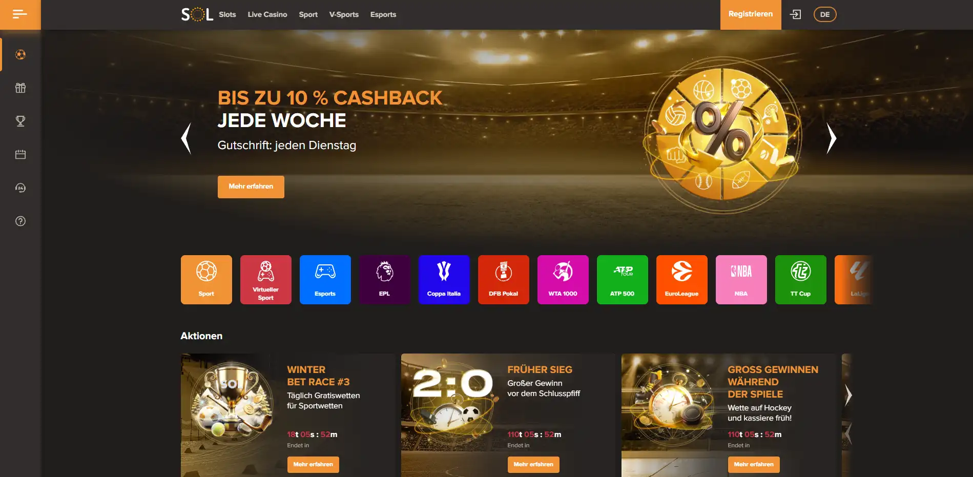 Sol Casino Sportwetten