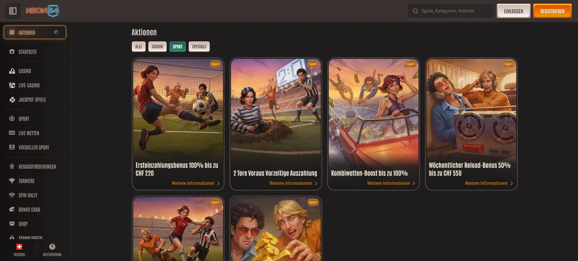 Neon54 Aktionen