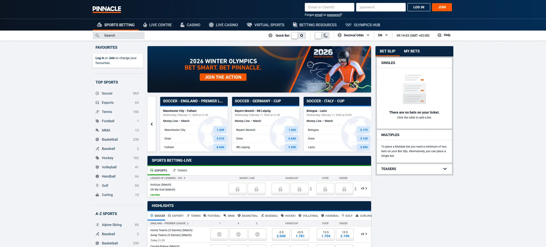 Pinnacle Sportwetten