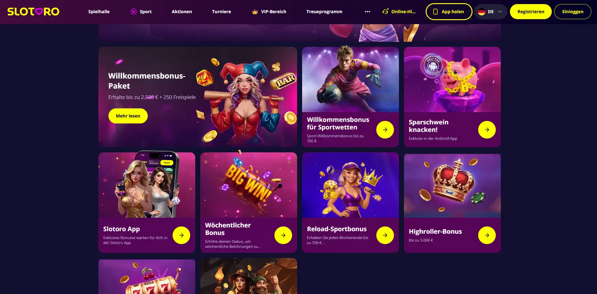 Slotoro Sportwetten Boni