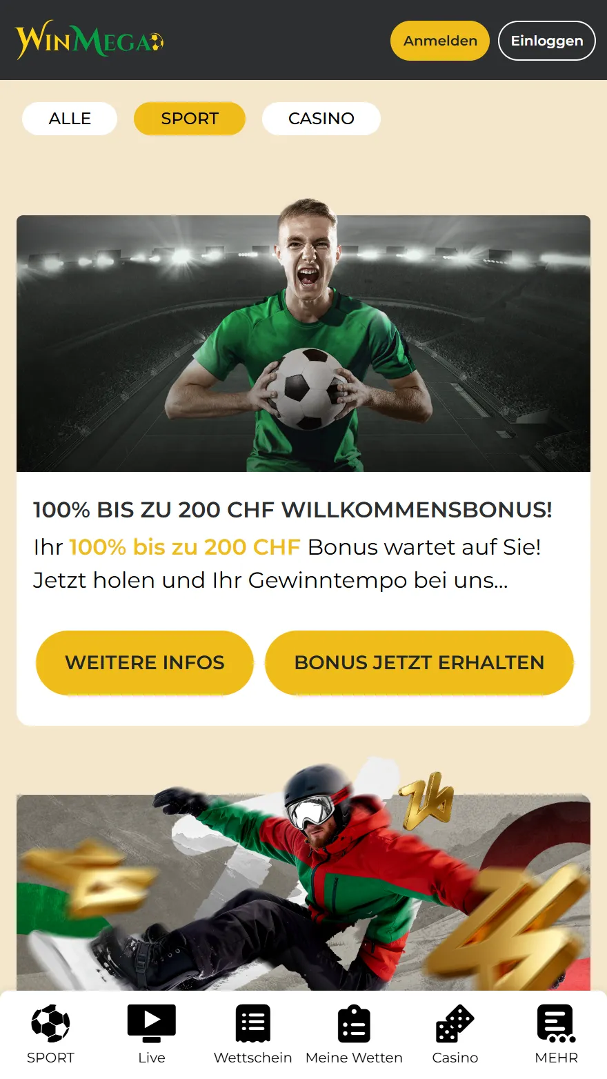 Winmega Aktionsseite