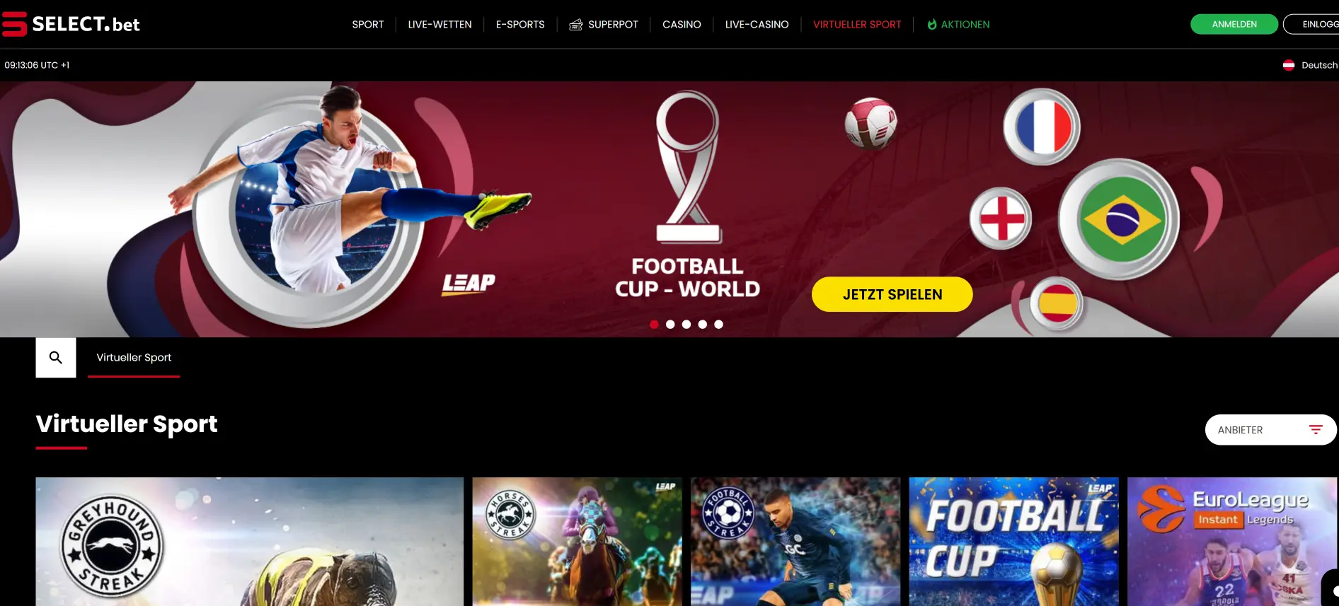 SelectBet Virtuelle Sportarten