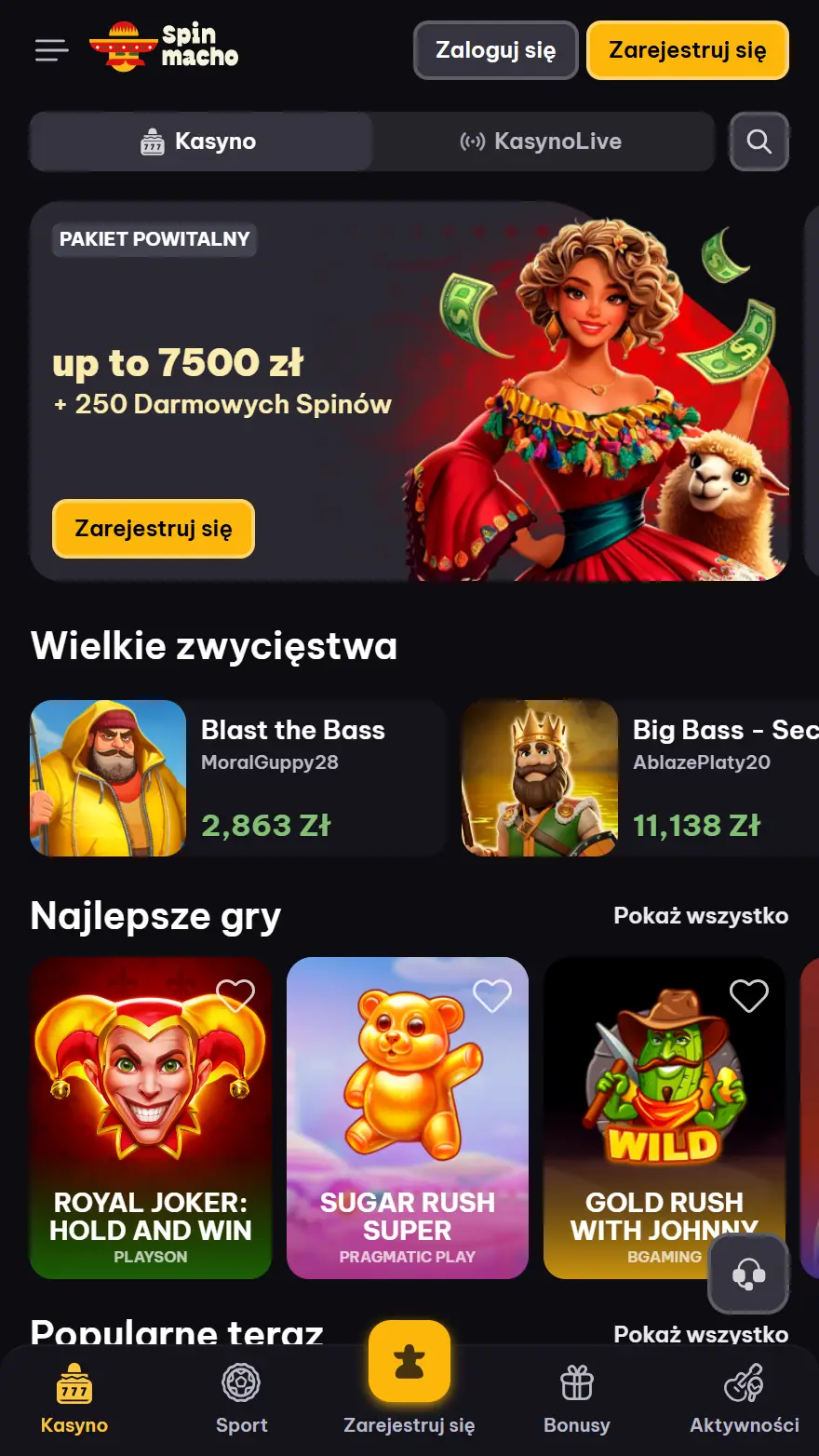 Spinmacho strona główna