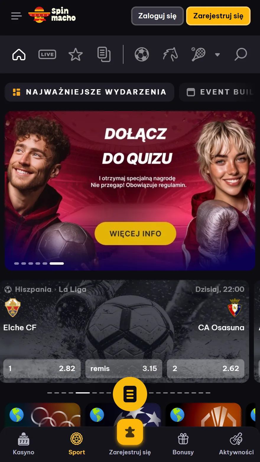 Spinmacho страница ставок на спорт