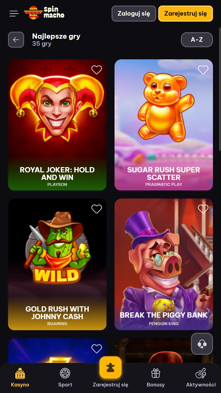 Spinmacho страница игр