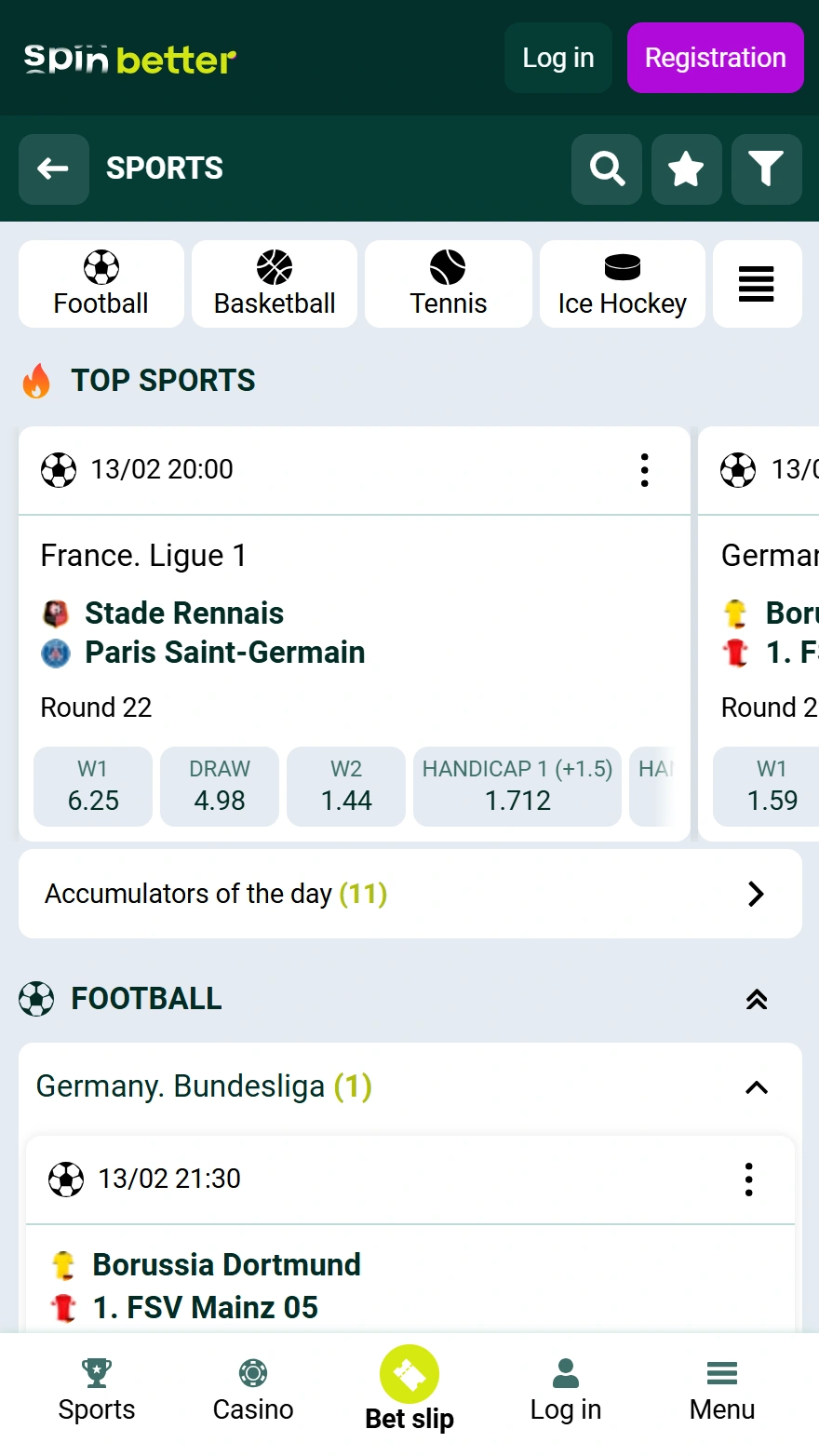 SpinBetter sportspelsida