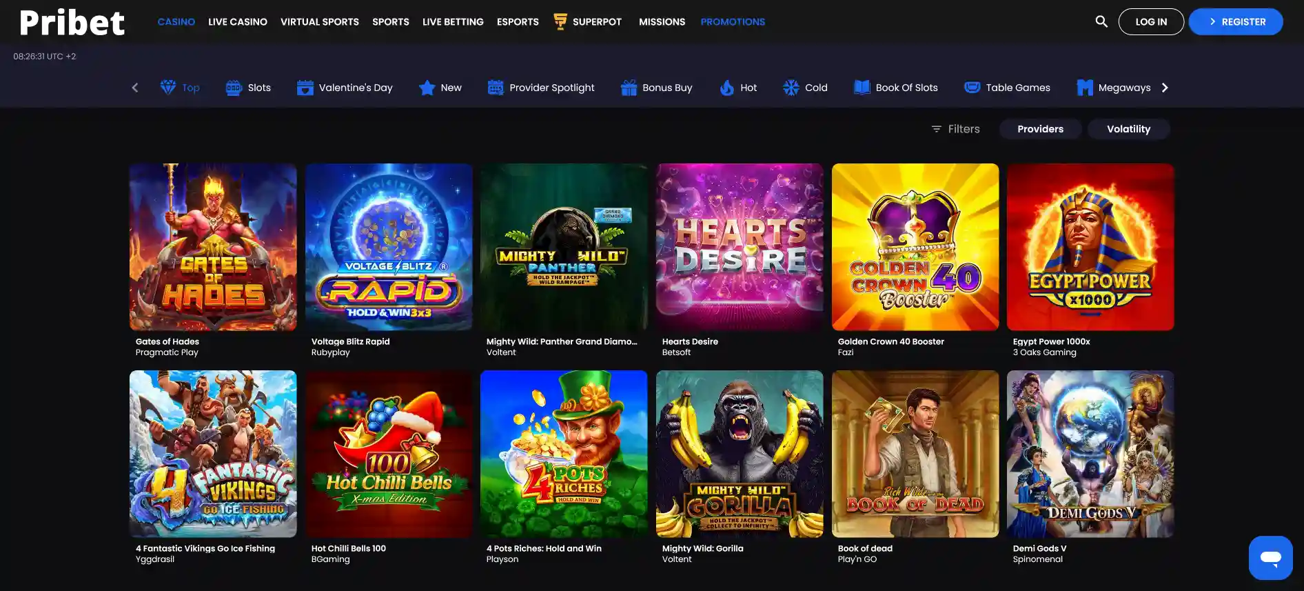 Pribet kazino spēles