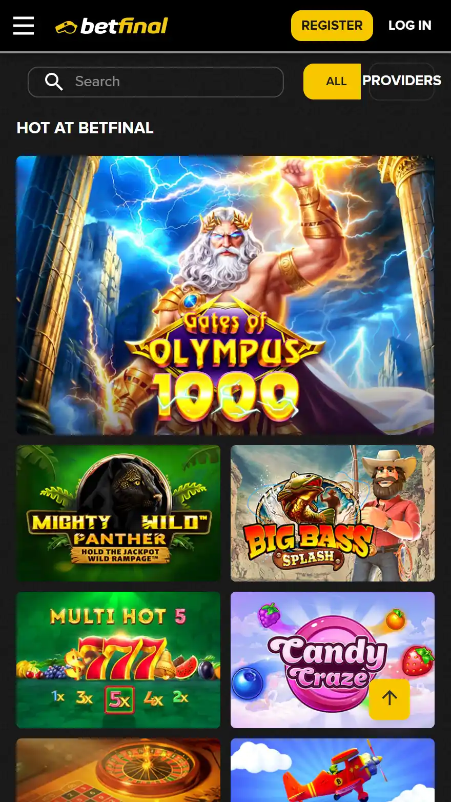 Betfinal casino page