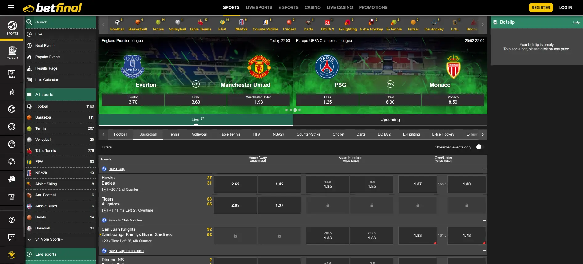 Betfinal sports betting