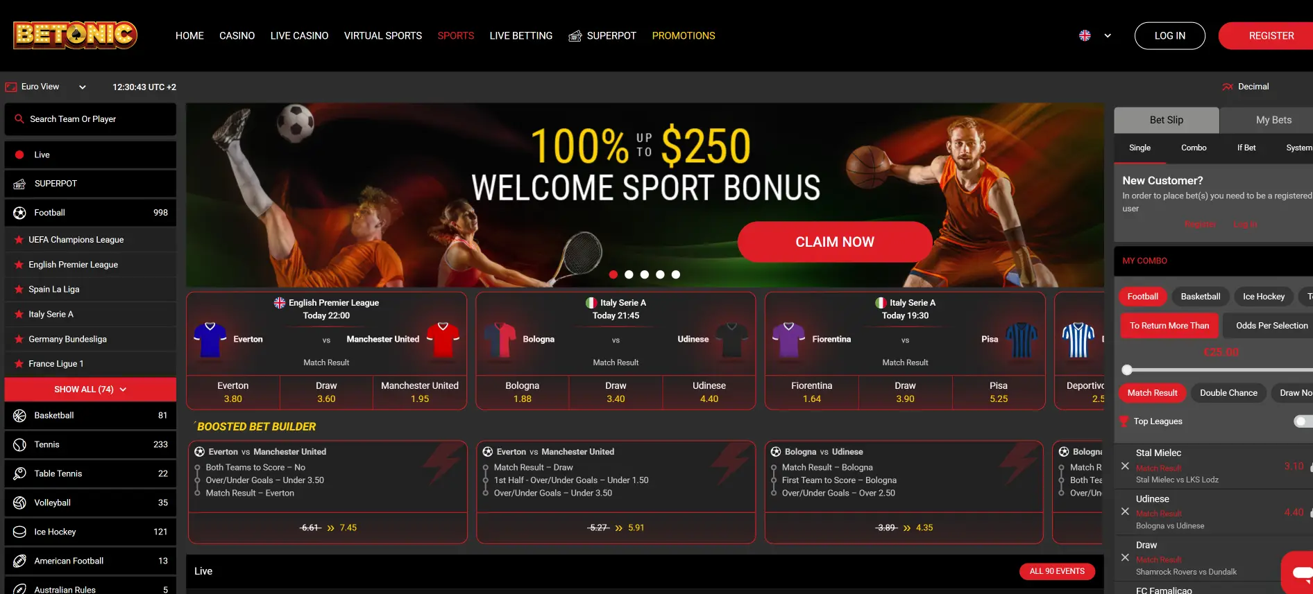 Betonic sports betting