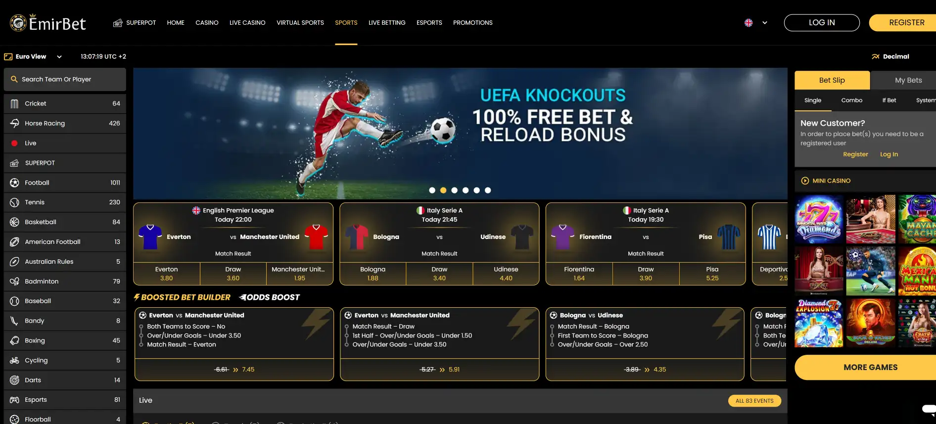 Emirbet sports betting