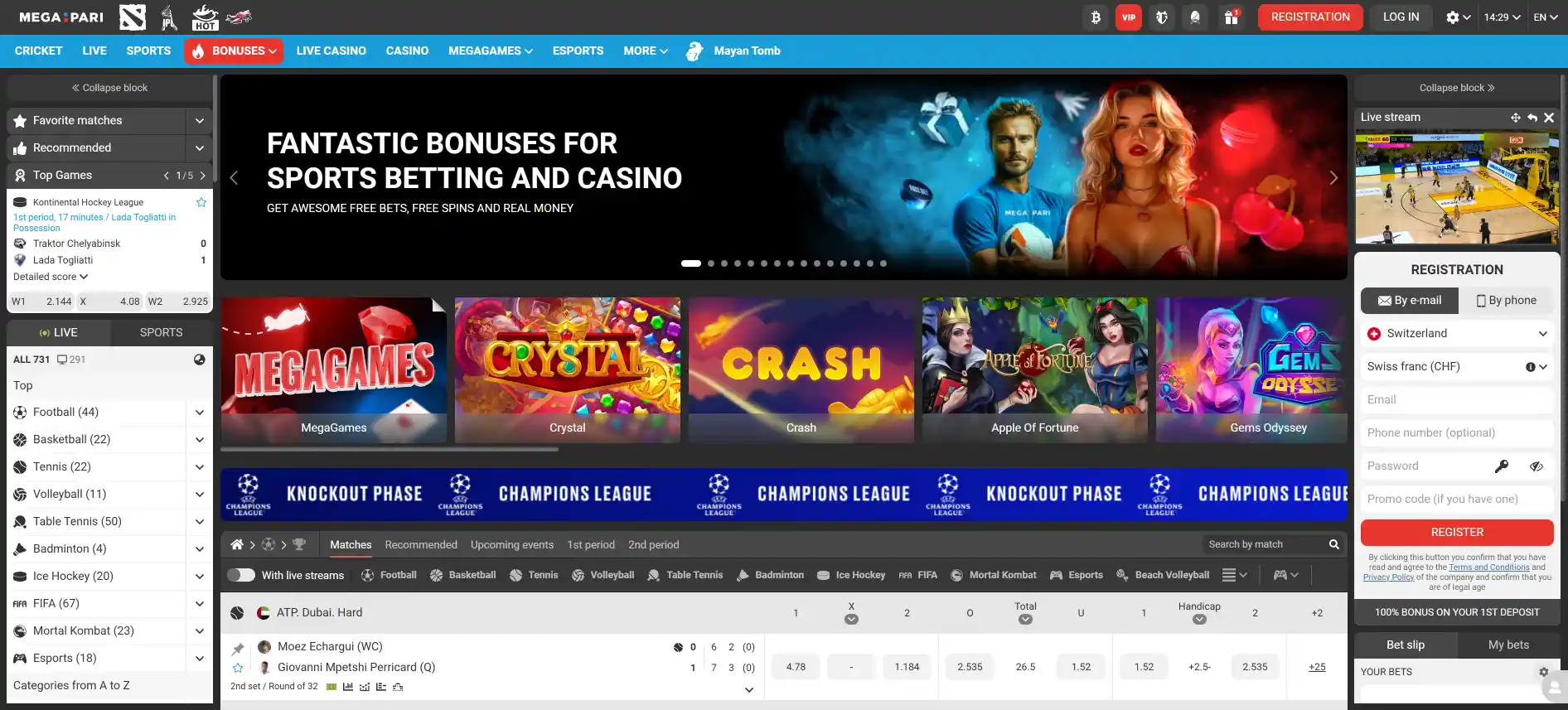 Megapari sports betting
