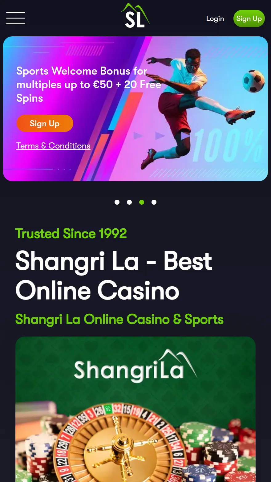 Shangri La homepage