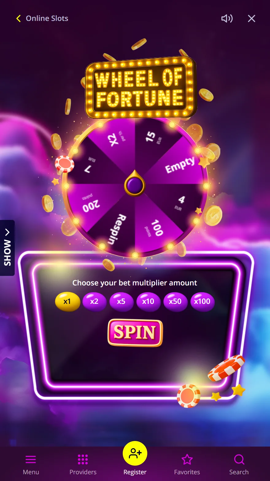 Slotoro õnneratta leht