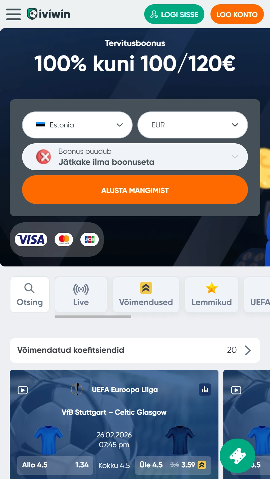 Iviwin spordiennustuse leht