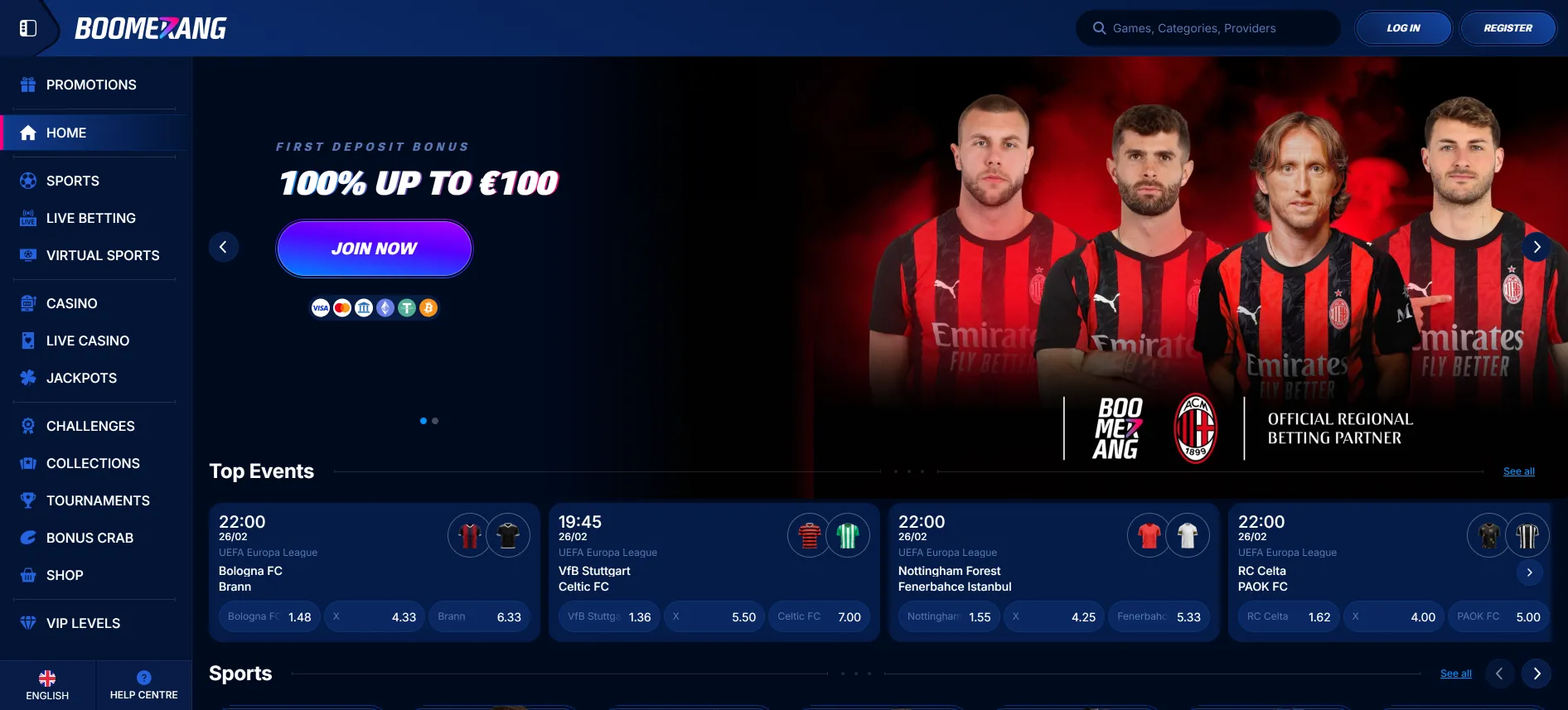 Boomerang Bet totalizators