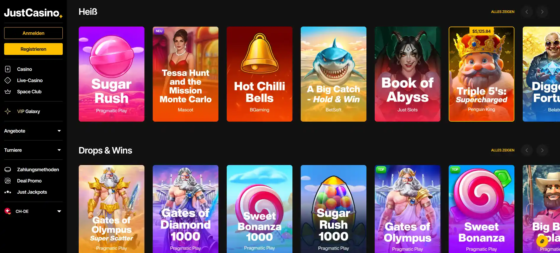 JustCasino-Spiele