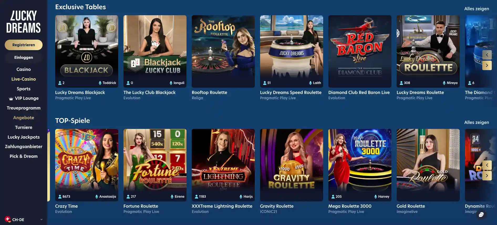 LuckyDreams Live-Casino